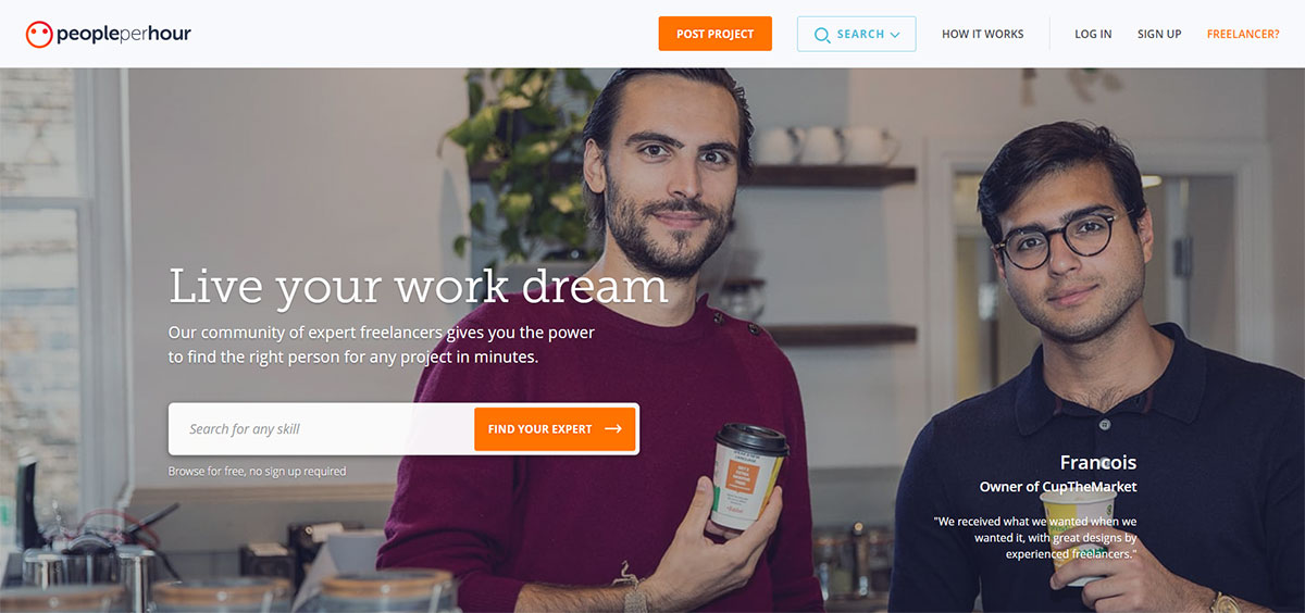 PeoplePerHour website
