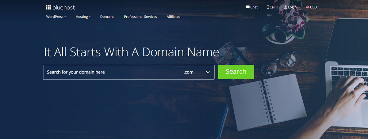 Bluehost domains