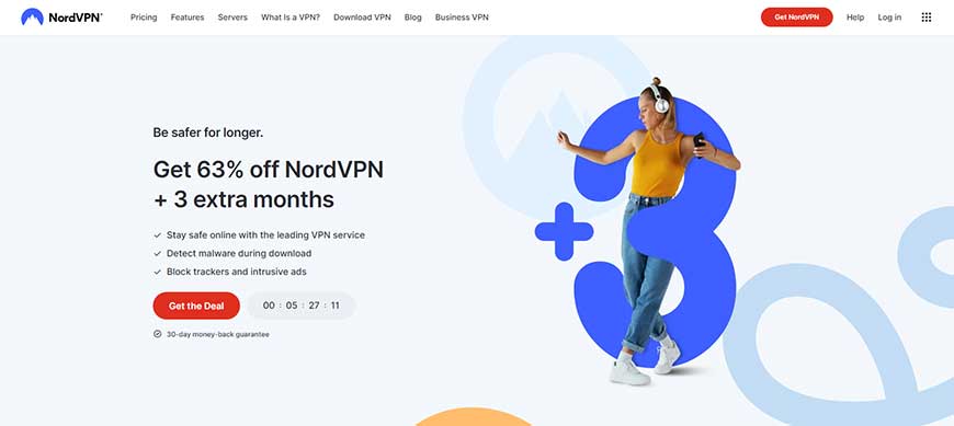 NordVPN homepage
